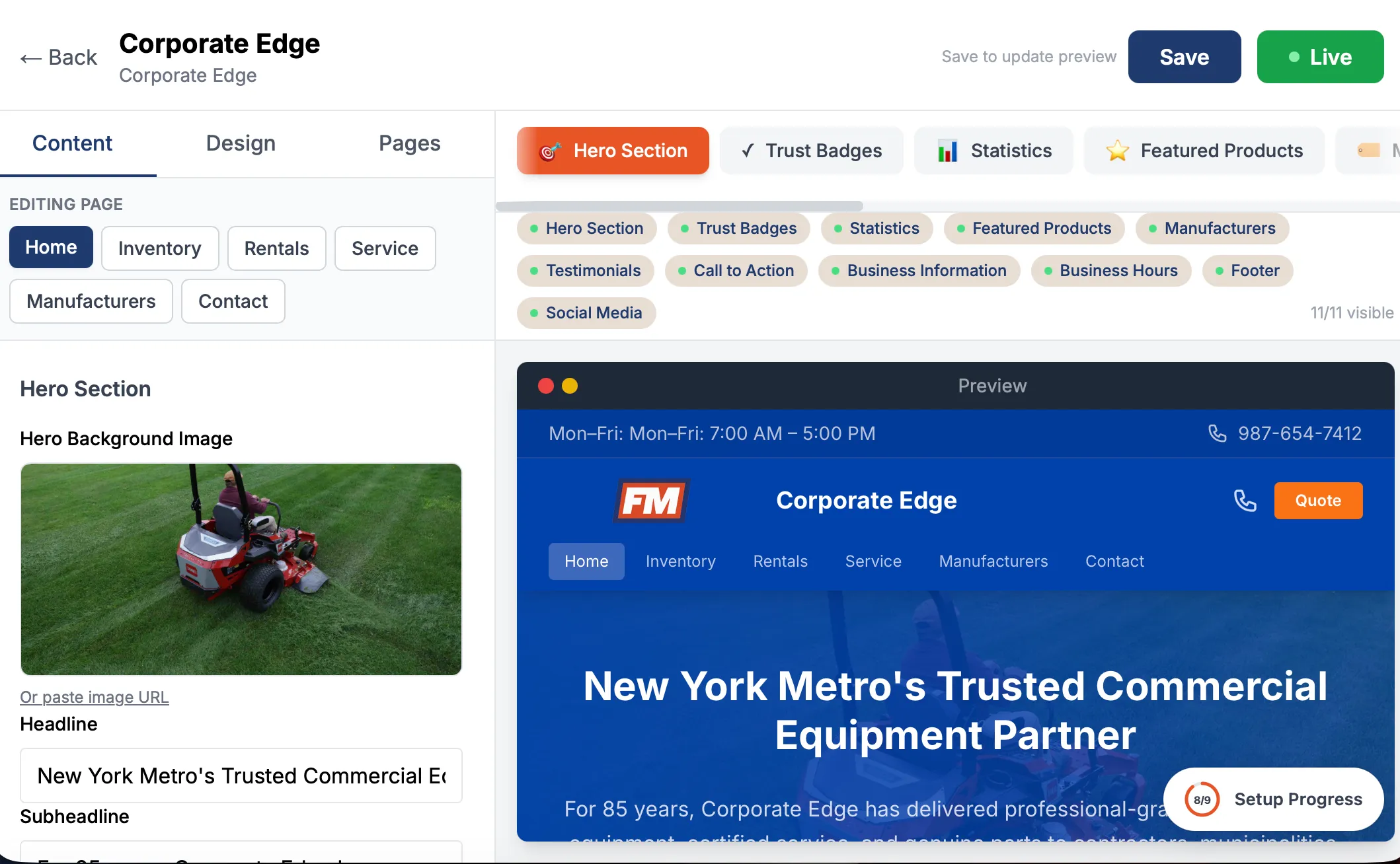 Fleet Market Site Builder